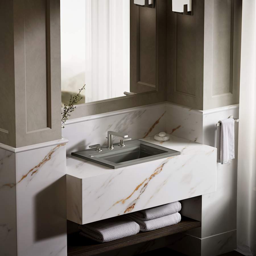 Memoirs Stately 17" Drop In Bathroom Sink with 3 Holes Drilled and Overflow
