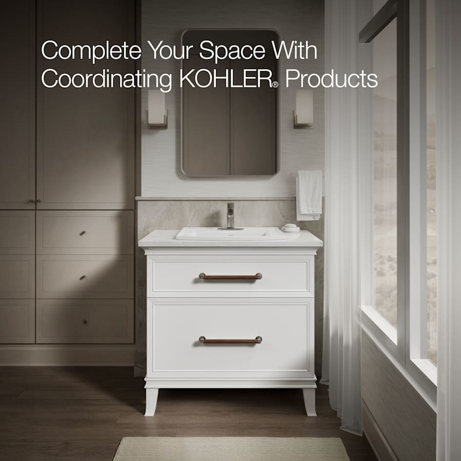 Archer 22-5/8" Drop In Bathroom Sink with 3 Holes Drilled and Overflow