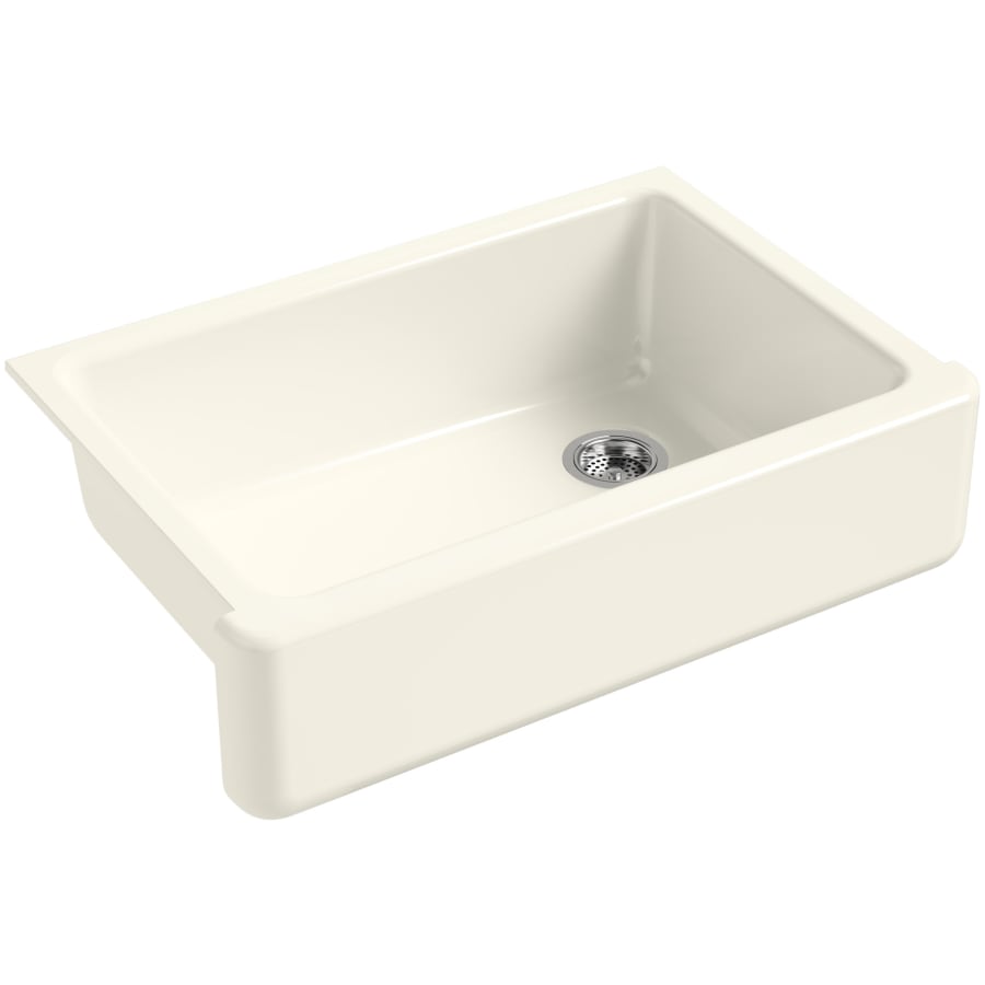 Whitehaven 32-11/16" Self-Trimming Farmhouse Single Basin Enameled Cast Iron Kitchen Sink
