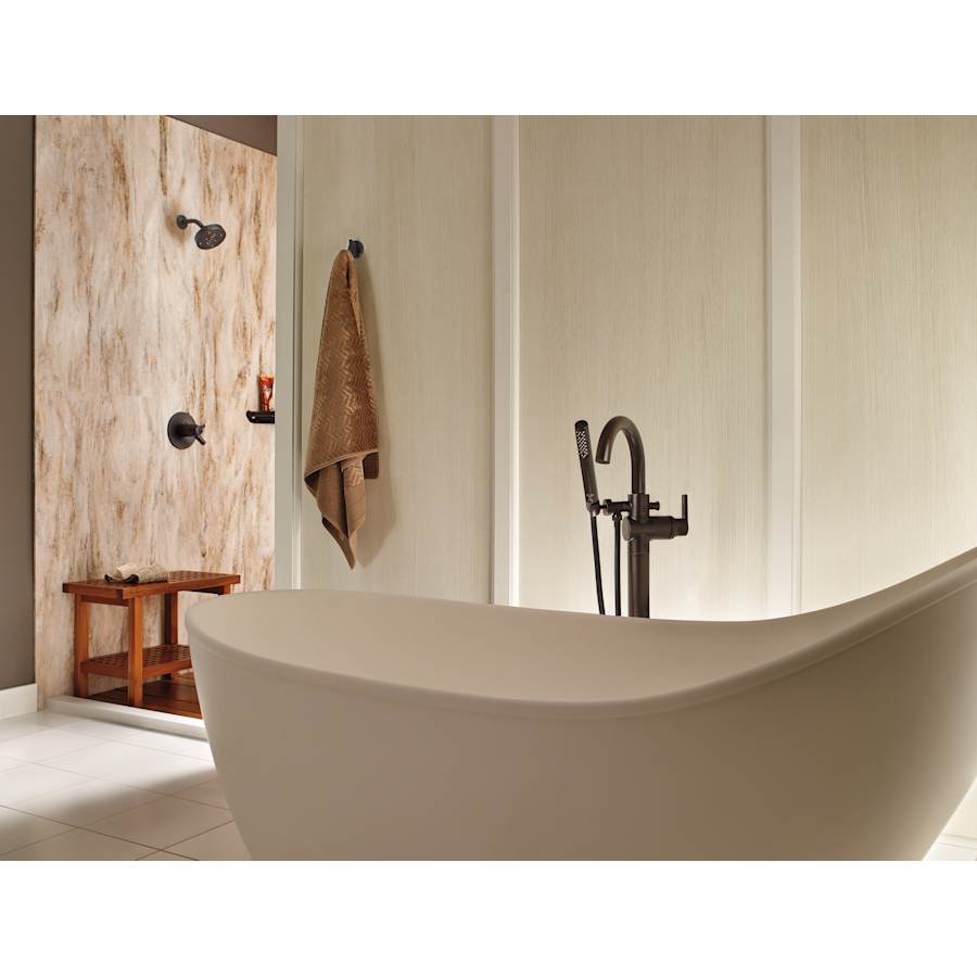 Trinsic Floor Mounted Tub Filler with Integrated Diverter and Hand Shower - Less Rough In