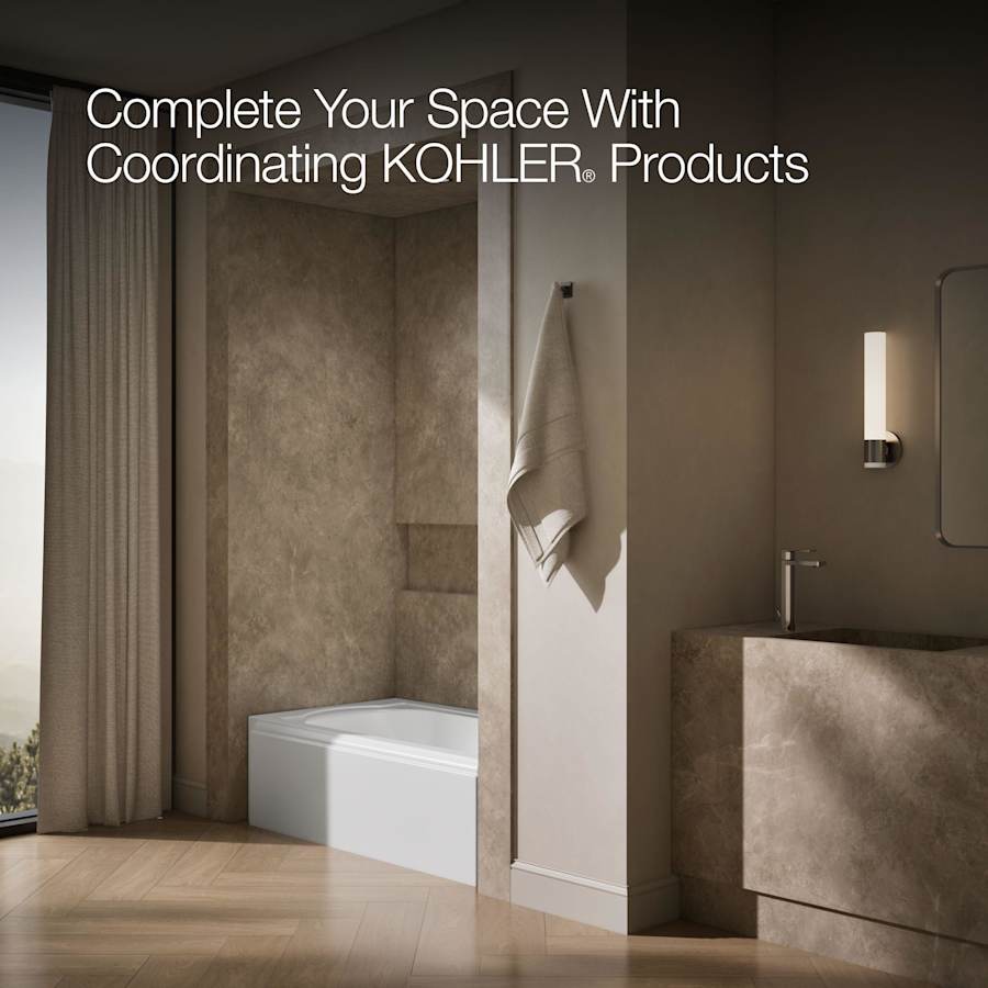 Memoirs Collection 60" Three Wall Alcove Cast Iron Three Wall Alcove Soaking Bath Tub with Right Hand Drain