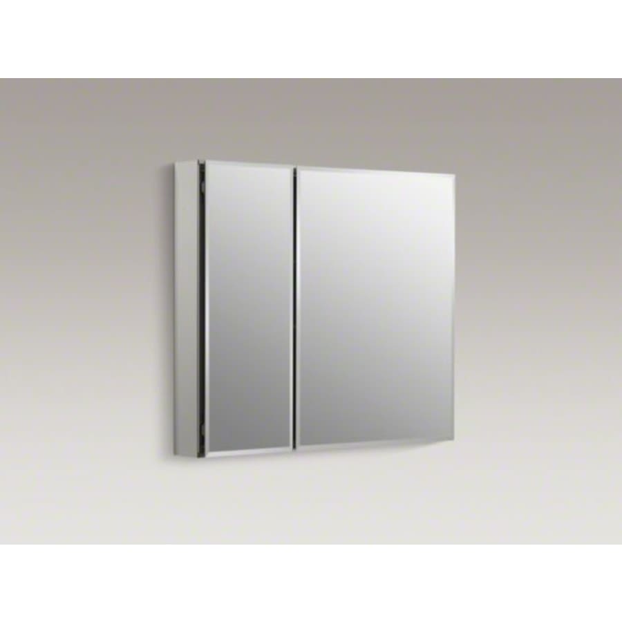 30" x 26" Double Door Reversible Hinge Frameless Mirrored Medicine Cabinet