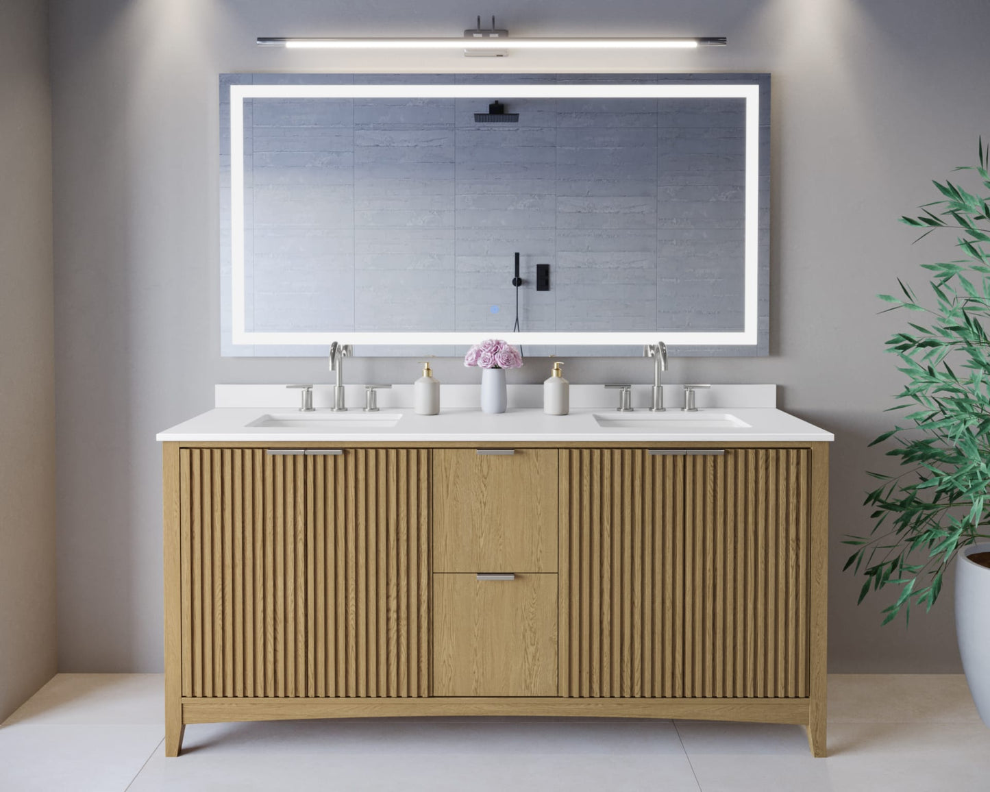 Palmilla Double Bathroom Vanity - 72W x 35H x 22D