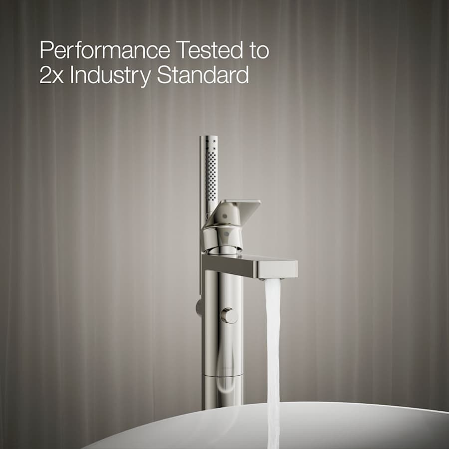 Parallel Floor Mounted Tub Filler - Includes Hand Shower