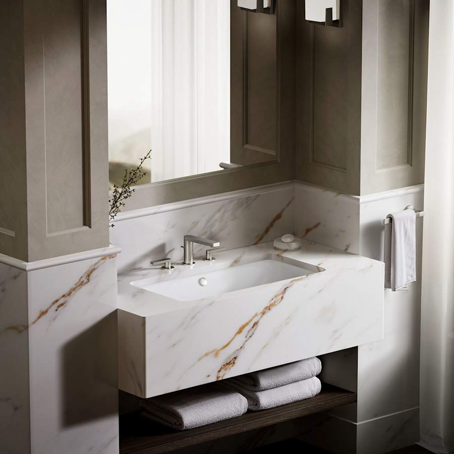 Iron Plains 30" Cast Iron Drop-In or Undermount Bathroom Sink with Overflow