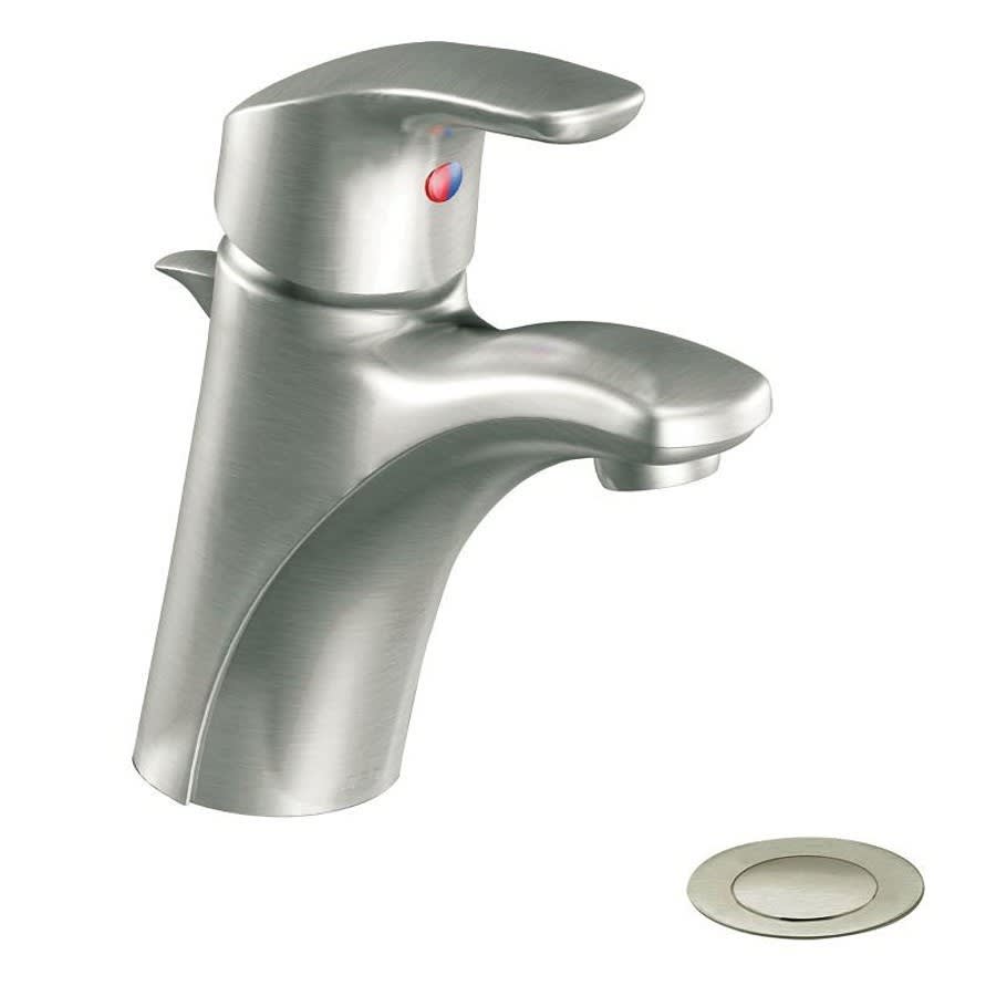 Baystone™ Single Hole or Centerset Lavatory Faucet, ADA, 1 Handle, 1 or 3-Hole, 1.2 gpm, Brushed Nickel