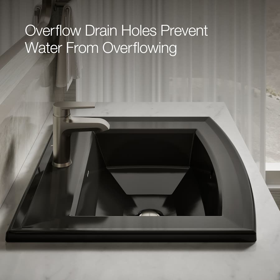 Archer 22-5/8" Drop In Bathroom Sink with 1 Hole Drilled and Overflow