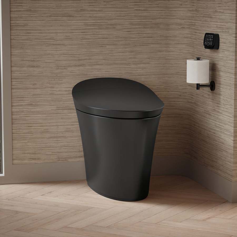Veil Dual Flush One Piece Elongated Chair Height Intelligent Toilet - Seat Included with Quiet Close Lid