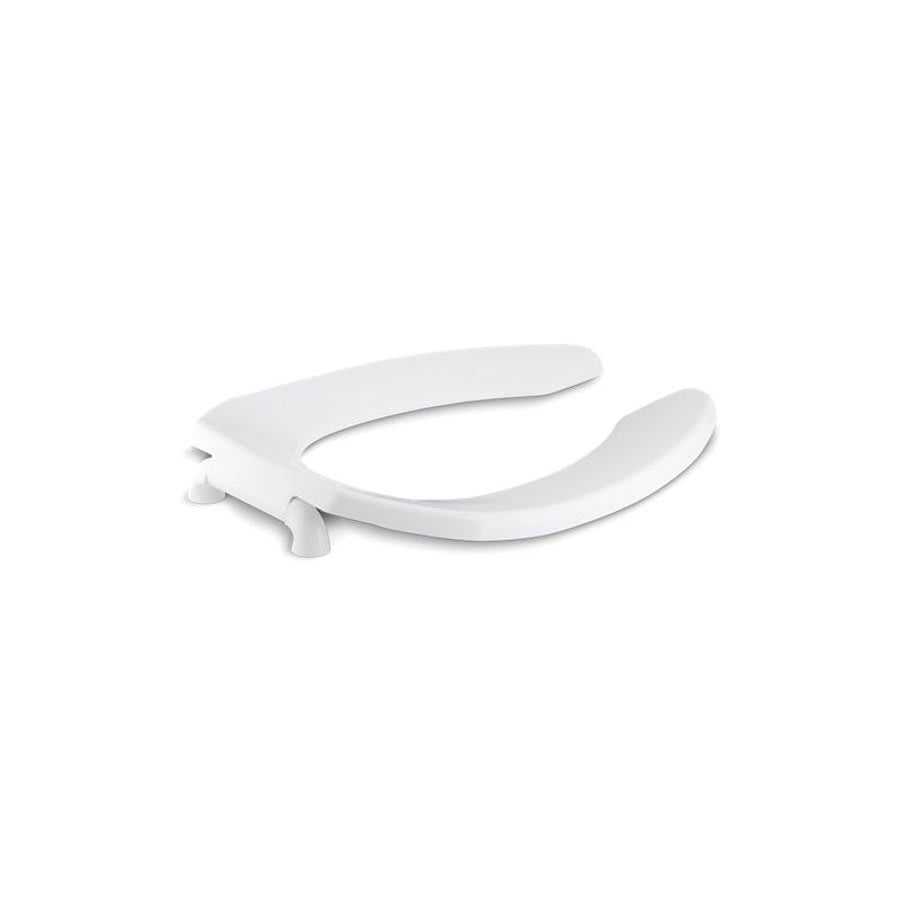 Lustra™ Toilet Seat, Elongated Bowl, Open Front, Less Cover, Plastic, White