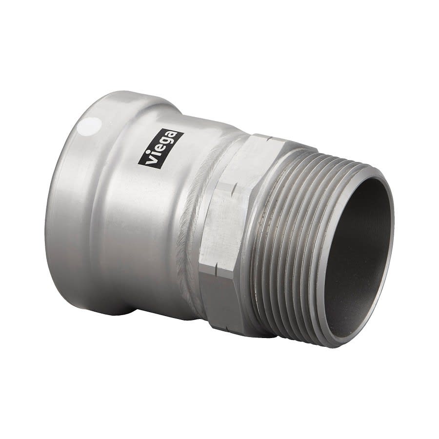 Carbon Steel Male Adapter, 2-1/2 in, Press x MNPT, Import