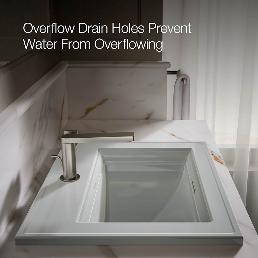 Memoirs Stately 17" Drop In Bathroom Sink with 1 Hole Drilled and Overflow