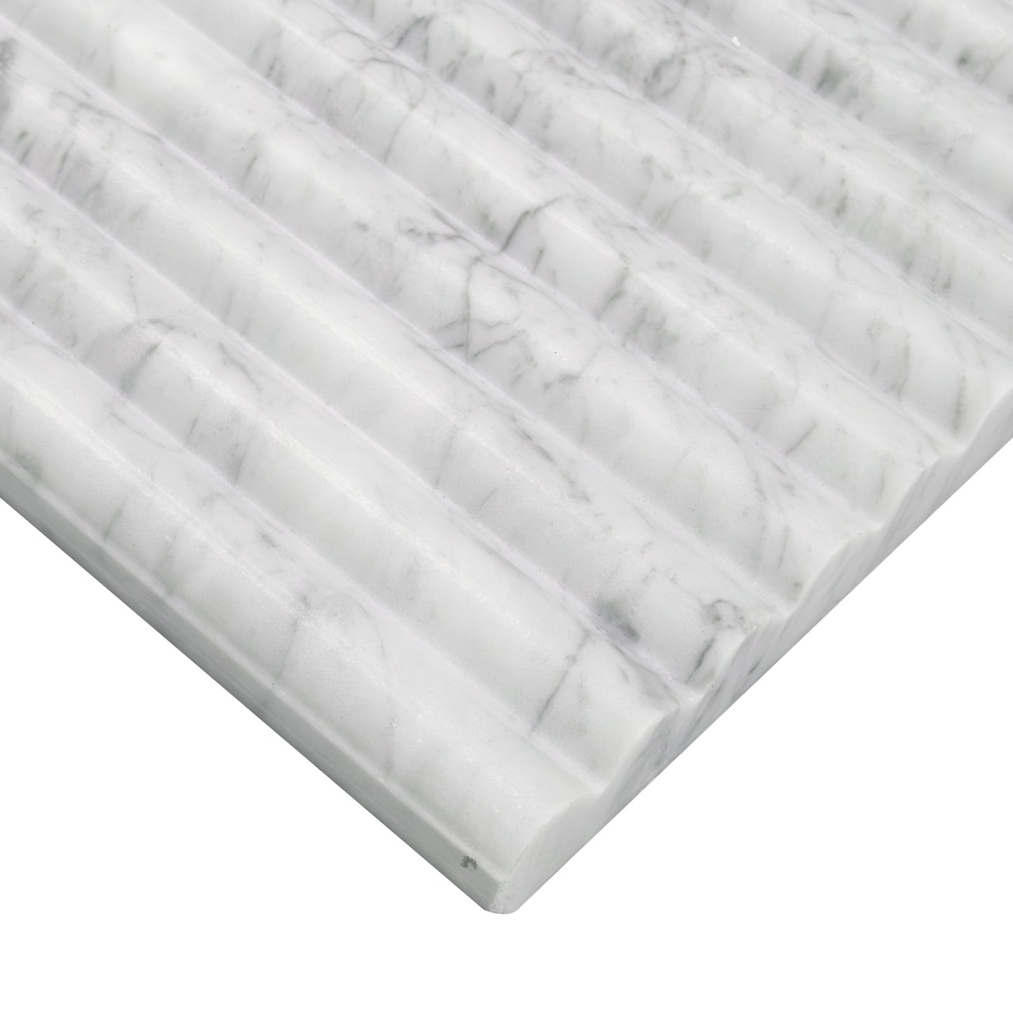 Carrara White Milano Ribbo Honed