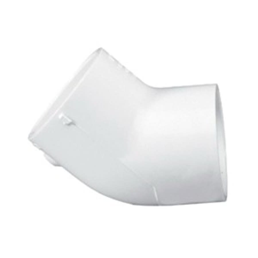 45 deg Elbow, 10 in, Socket, SCH 40/STD, PVC