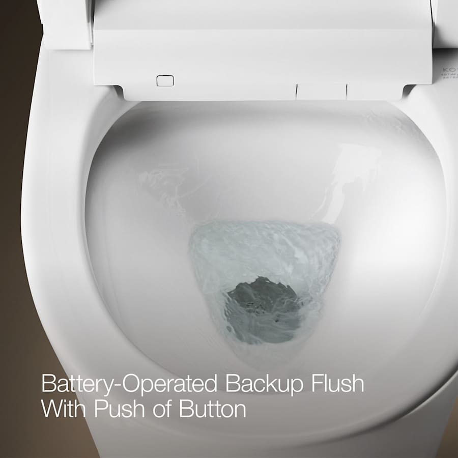 Veil Dual Flush One Piece Elongated Chair Height Intelligent Toilet - Seat Included with Quiet Close Lid
