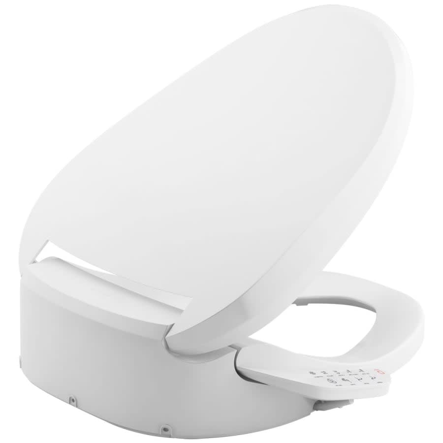 PureWash E590 Elongated Bidet Toilet Seat with Heated Seat, Self-Cleaning UV Technology, Adjustable Water Temperature, Warm-air Drying, and 2 Spray Options