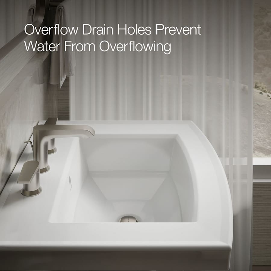Archer 24" Pedestal Bathroom Sink with 3 Holes Drilled and Overflow