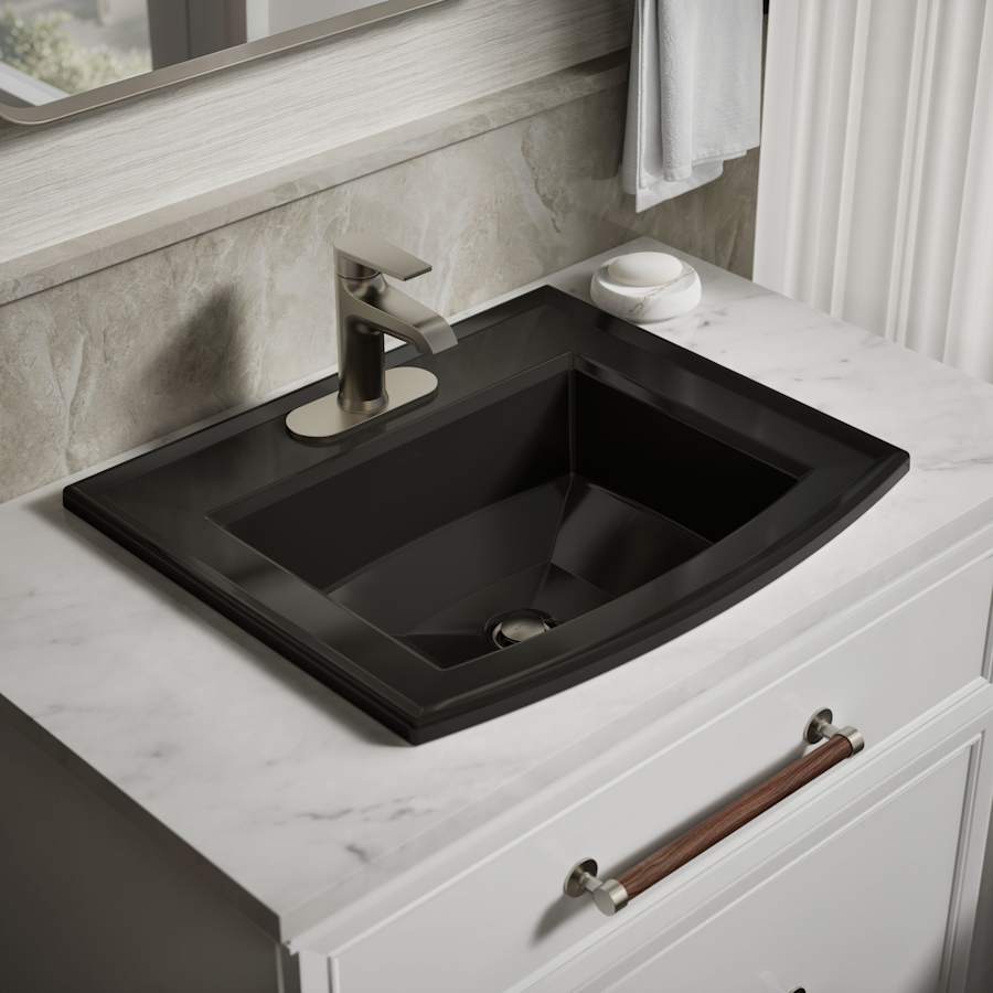 Archer 22-5/8" Drop In Bathroom Sink with 3 Holes Drilled and Overflow