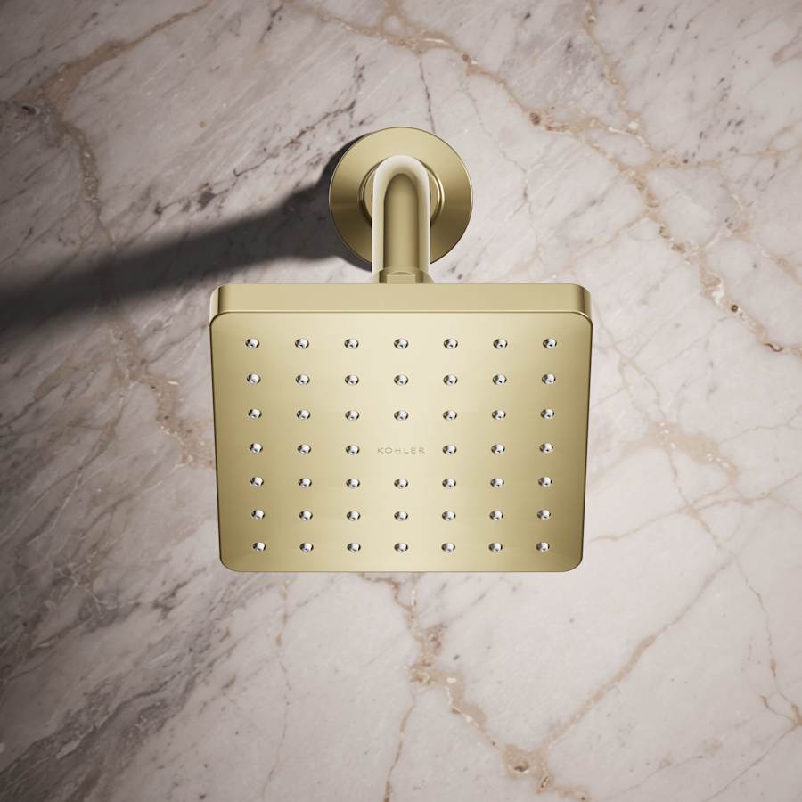 Parallel 2.5 GPM Single Function Shower Head With Katalyst Air-Induction Spray Technology