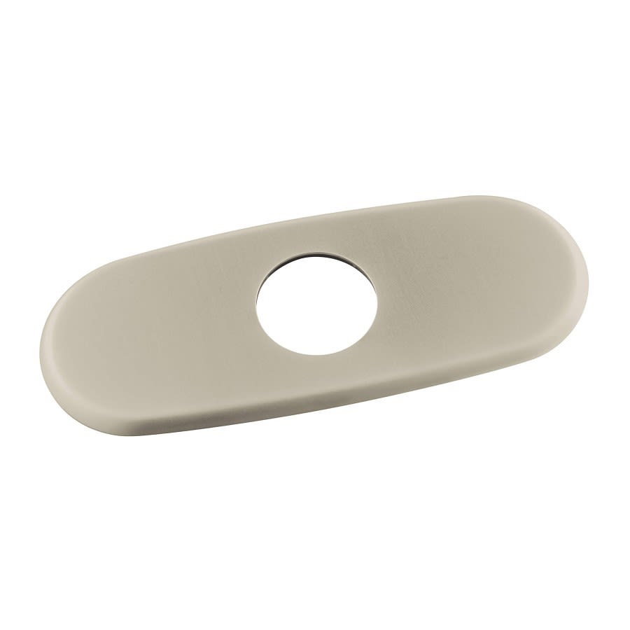 Escutcheon, 6 in L, Metal, Brushed Nickel