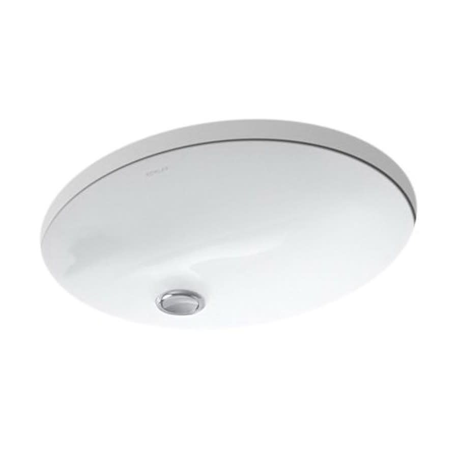 Caxton® Under Mount Lavatory Sink, ADA, 17 x 14 x 7-1/2 in, Vitreous China, White