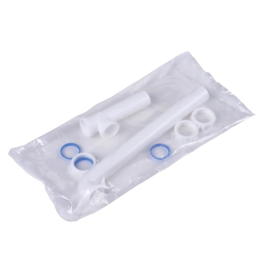 Continuous Waste, End Outlet, 1-1/2 in, PVC, White