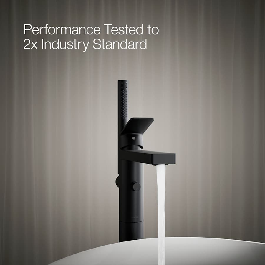 Parallel Floor Mounted Tub Filler - Includes Hand Shower