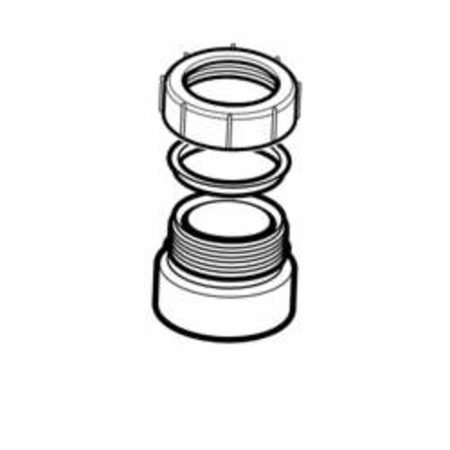DWV Loose Washer Slip Joint Adapter, 1-1/2 in, Hub x Slip Joint, ABS