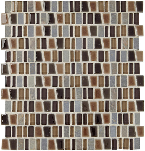 Midpark Mosaics Bark Rectangle 3X3 Matte