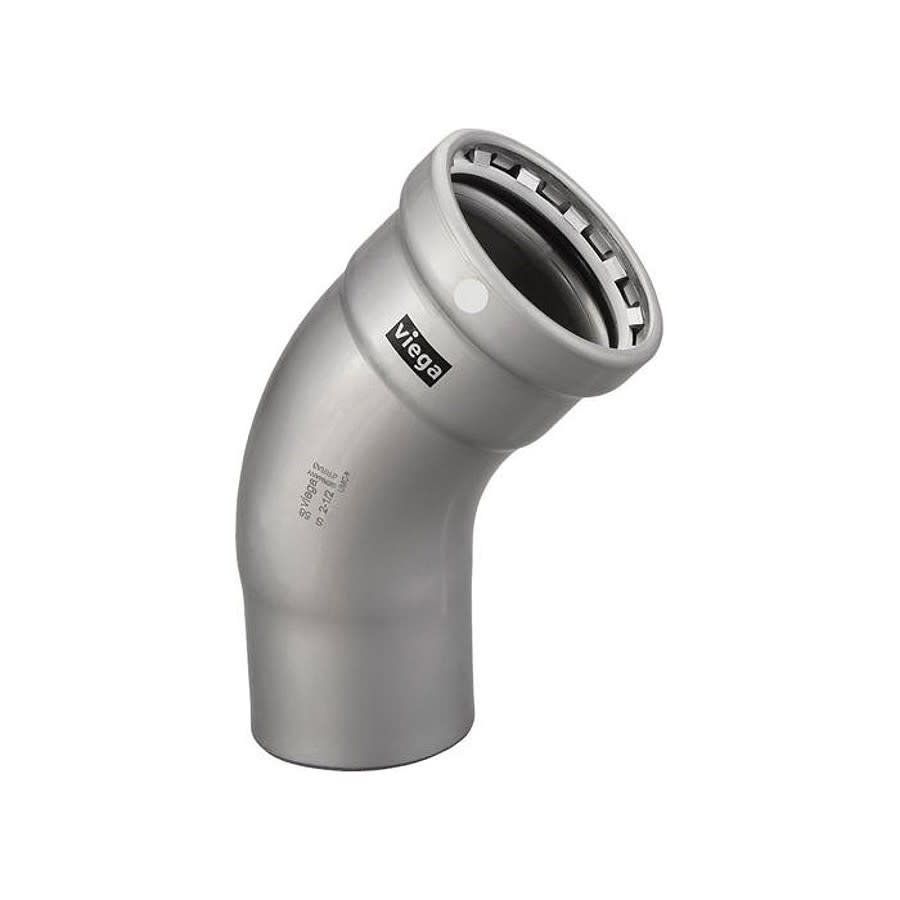 Carbon Steel Street 45 deg Elbow, 2-1/2 in, Fitting x Press, Import