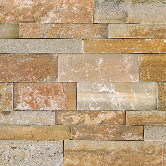 Stacked Stone Shanghai Rust Stacked, Natural Cleft 6X24