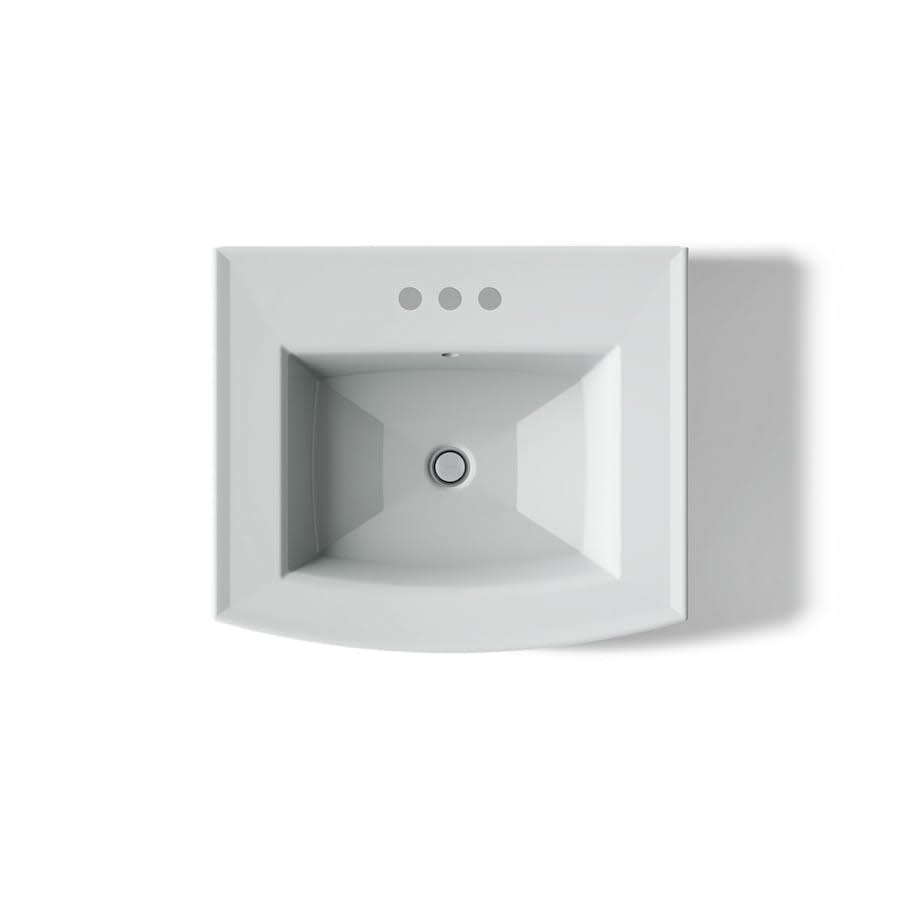 Archer 24" Pedestal Bathroom Sink with 3 Holes Drilled and Overflow