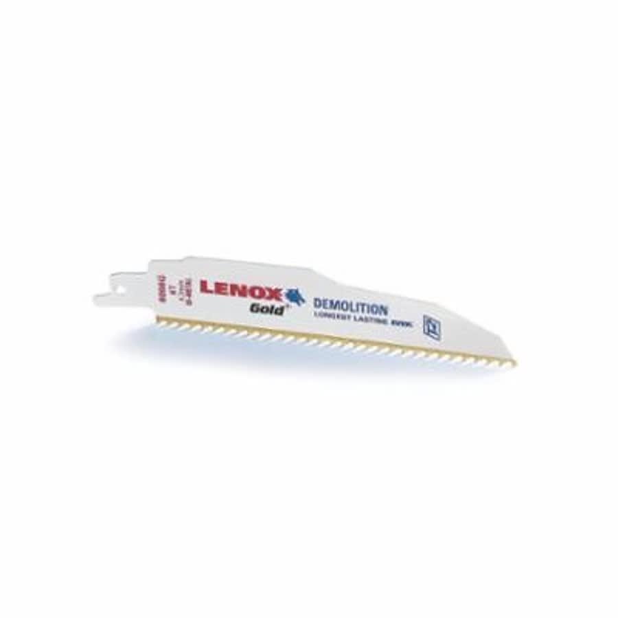 Gold® Demolition Reciprocating Saw Blade, 6 in L, 6 tpi, 0.062 in THK, 5-Pack
