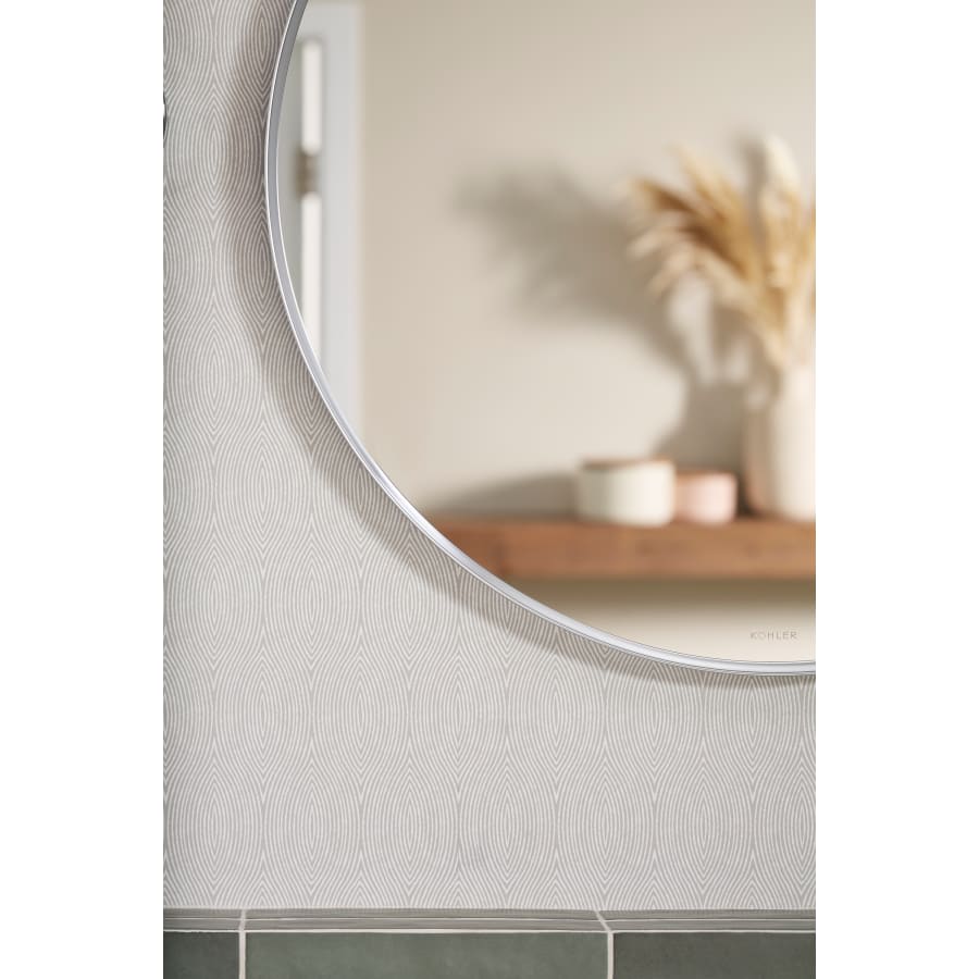 Essential 28-1/8" Diameter Modern Circular Framed Bathroom Wall Mirror