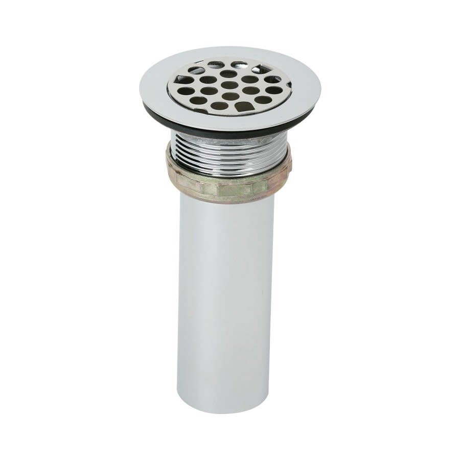 2 in, Drain Fitting Type 304/304L Polished Stainless Steel Steel Body Grid Strainer and Tailpiece