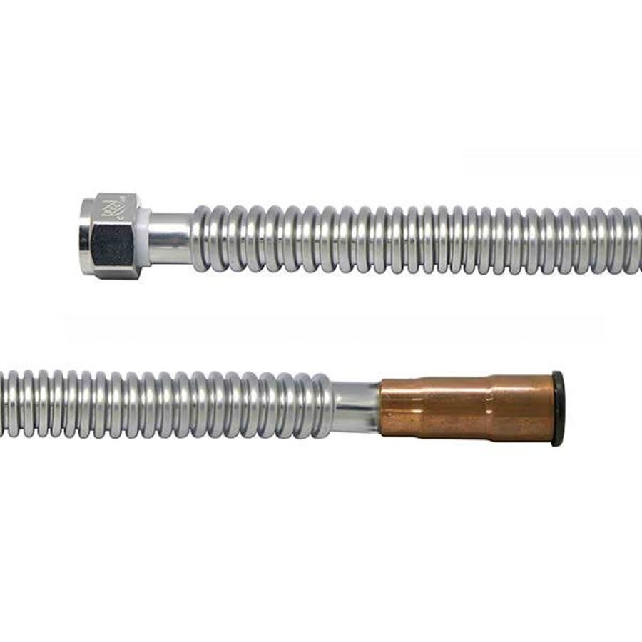 Corrugated Water Heater Flex, 3/4 in, FNPT x C, 18 in L, Stainless Steel