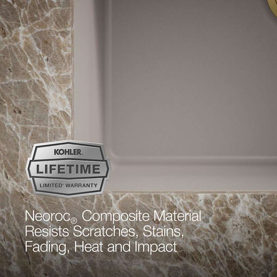 Cairn 27-1/2" Undermount Single Bowl Neoroc Granite Composite Kitchen Sink with Bottom Sink Rack