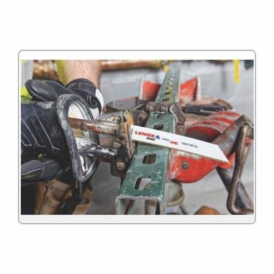 Gold® Power Arc® General Purpose Reciprocating Saw Blade, 8 in L, 10 tpi, 0.05 in THK, 5-Pack