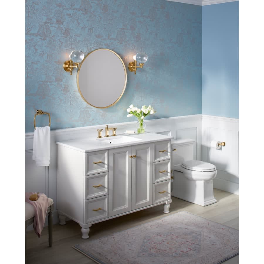 Essential 28-1/8" Diameter Modern Circular Framed Bathroom Wall Mirror
