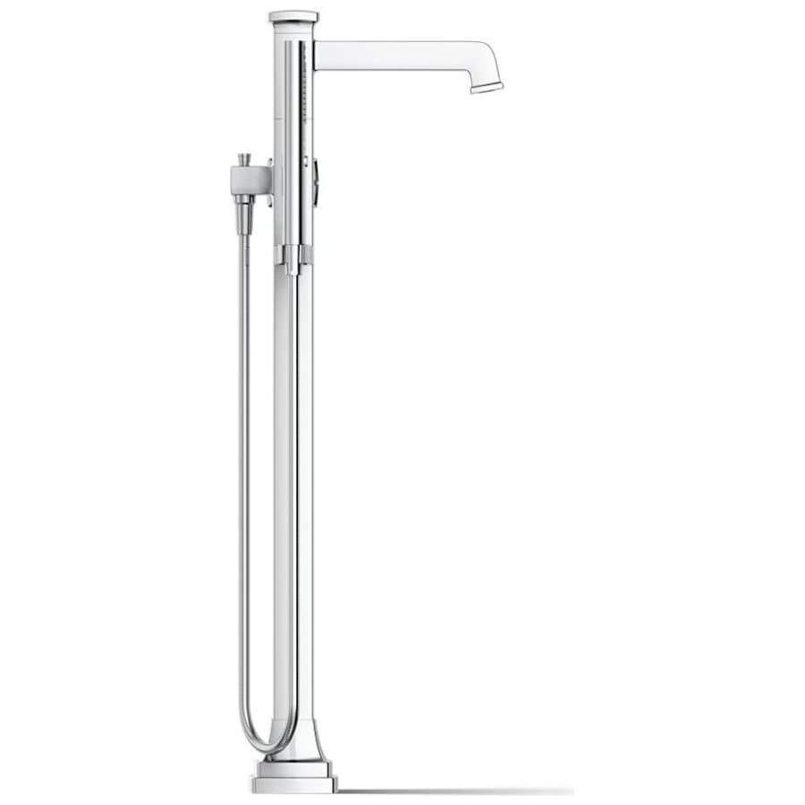 Riff Floor Mounted Tub Filler with Built-In Diverter - Includes Hand Shower