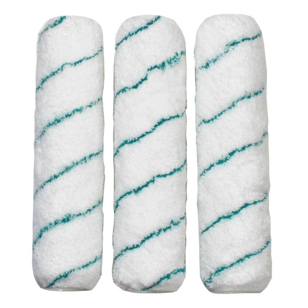 9 in.x 3/8 in.Microfiber Paint Roller Cover (3-Pack)