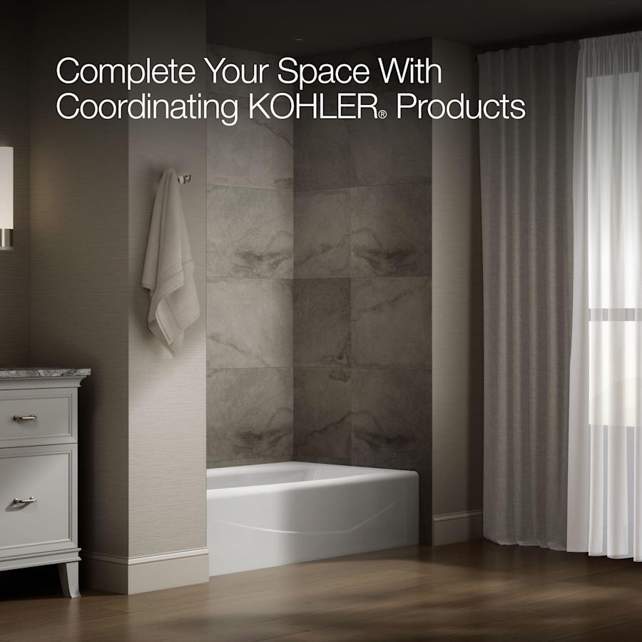 Villager Collection 60" Three Wall Alcove Bath Tub with Extra 4" Ledge and Left Hand Drain