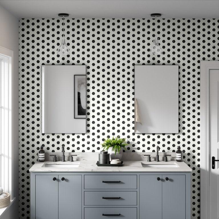 BIZOU WHITE/BLACK PL DAMASK/MO