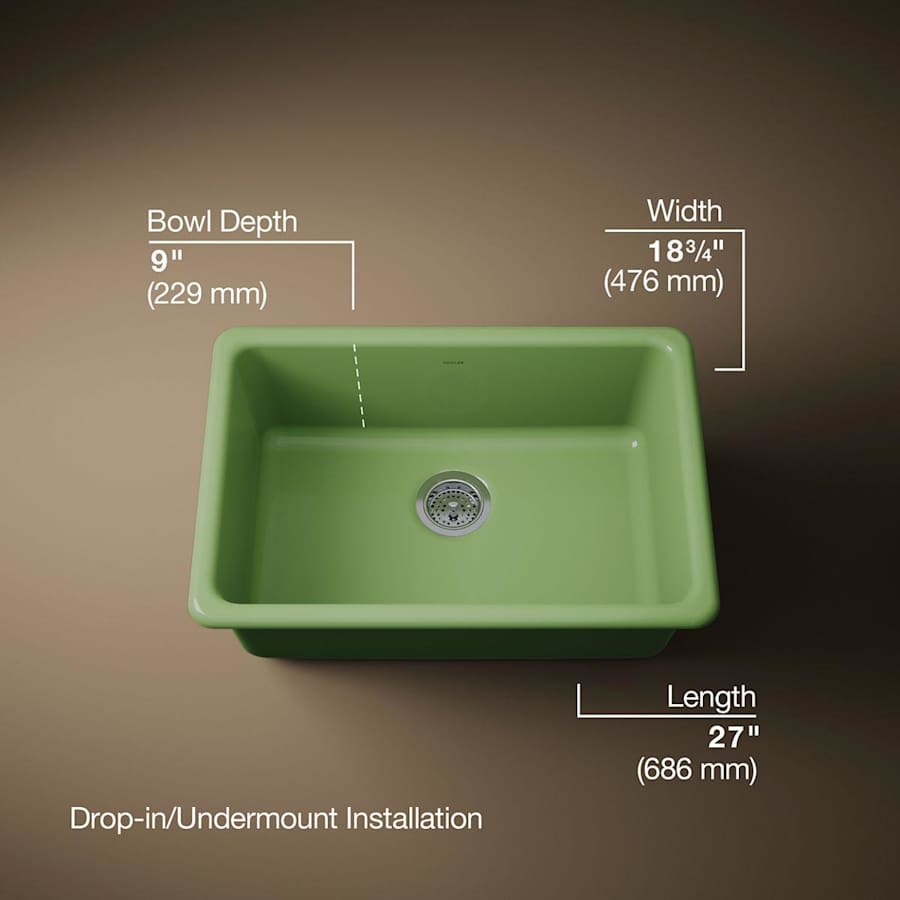 Iron/Tones 27" Undermount Single Basin Enameled Cast Iron Kitchen Sink
