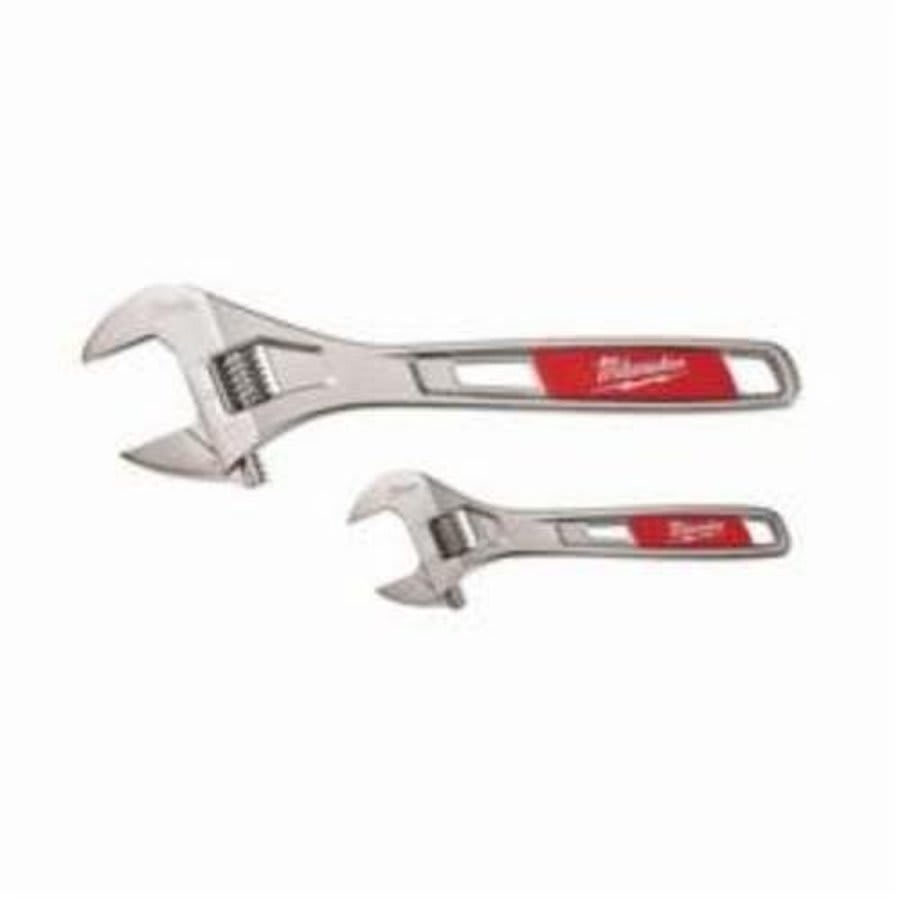 Adjustable Wrench Set, 2 Pieces, 6 in, 10 in, Polished Chrome, 2-Pack
