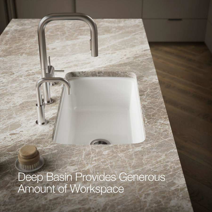 Cape Dory 33" Single Basin Under-Mount Enameled Cast-Iron Kitchen Sink