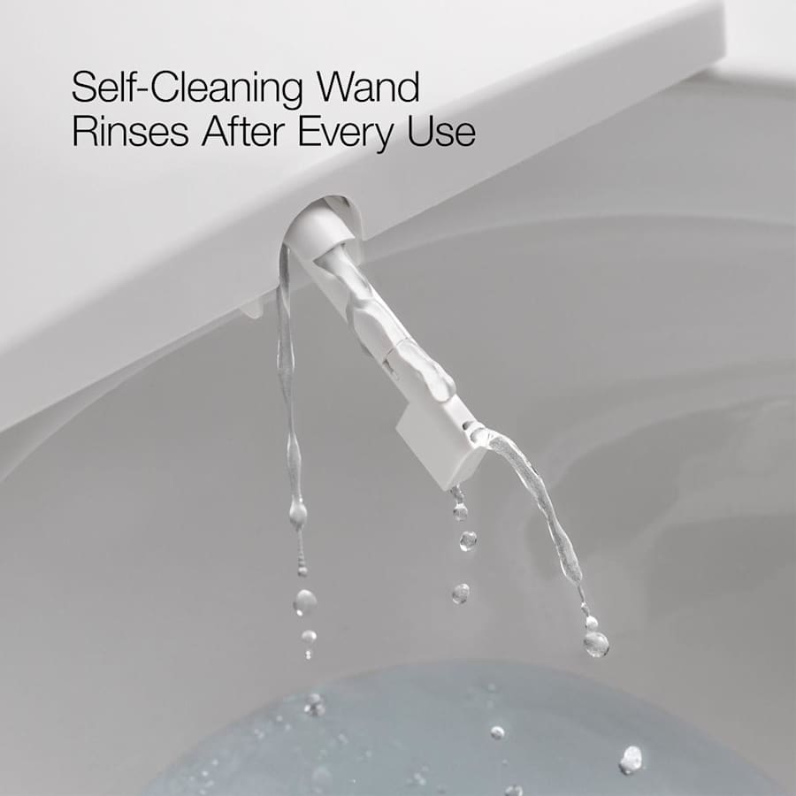 PureWash E590 Elongated Bidet Toilet Seat with Heated Seat, Self-Cleaning UV Technology, Adjustable Water Temperature, Warm-air Drying, and 2 Spray Options
