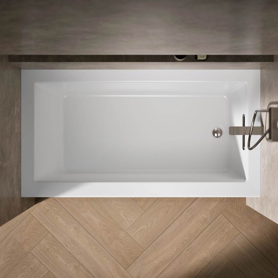 Underscore 60" Soaking Bathtub for Three Wall Alcove Installation with Right Drain