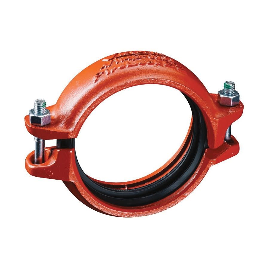 Rigid Coupling, 5 in, Groove, Ductile Iron, Enamel Painted