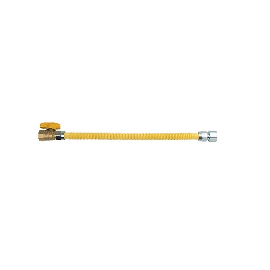 Gas Flex with Ball Valve, 1/2 in ID, 3/4 in, FNPT, 18 in L