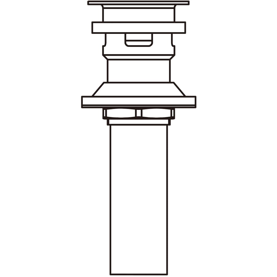 Push Pop-Up Drain Assembly with Overflow